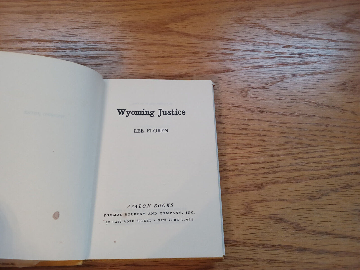 Wyoming Justice By Lee Floren 1969 Dust Cover