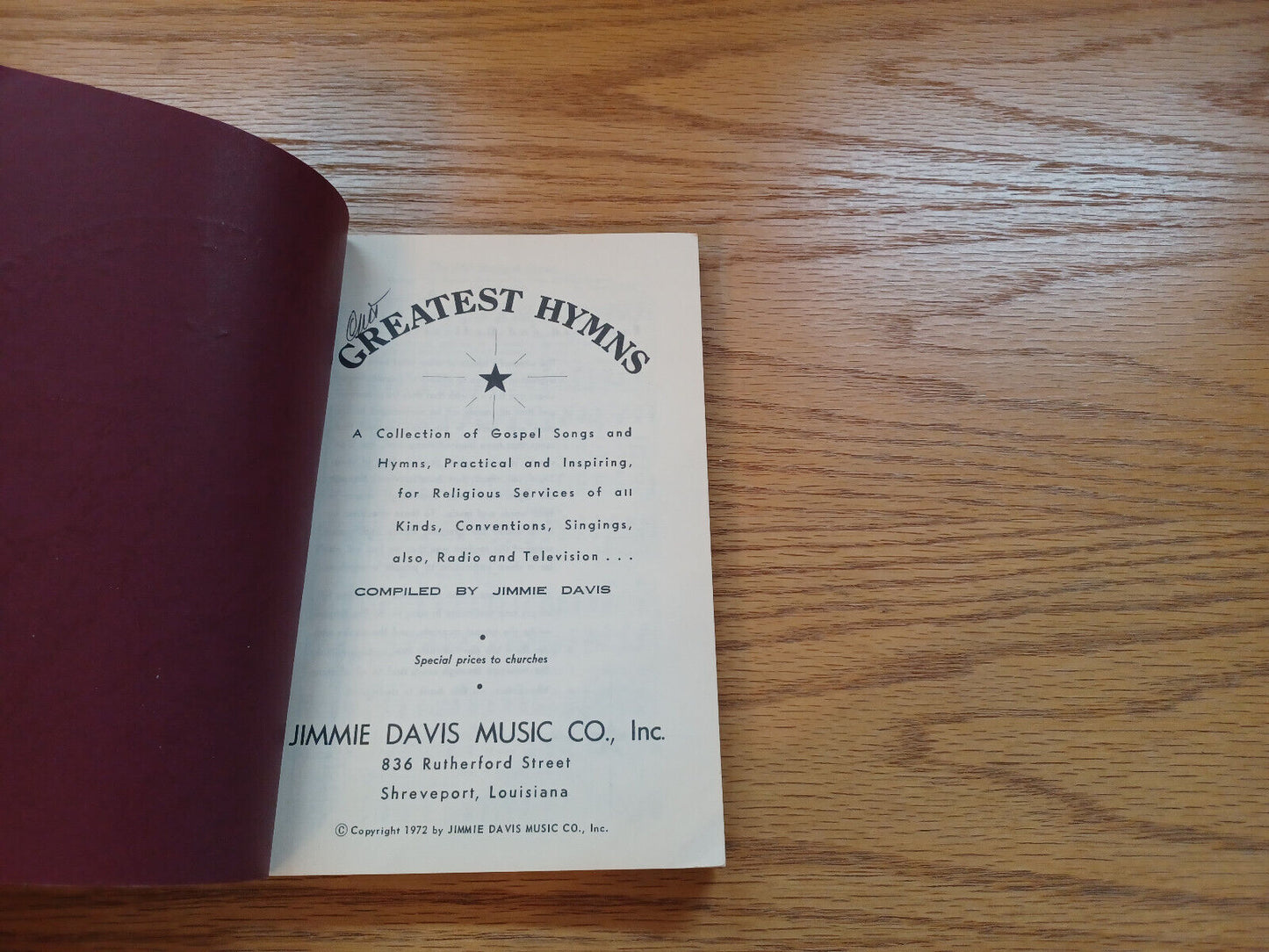 Greatest Hymns Jimie Davis 1972