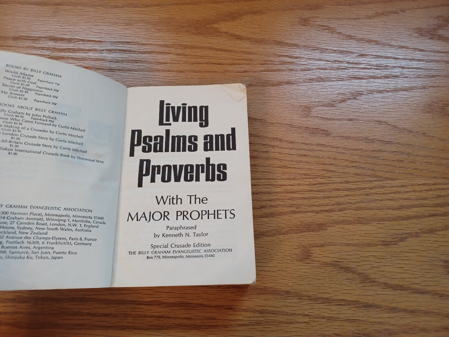 Living Psalms And Proverbs 1968