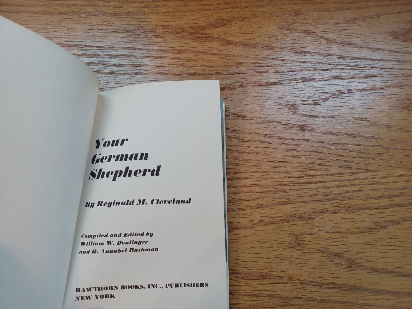 Your German Shepherd By Reginald Cleveland 1966 1st Edition Dust Jacket