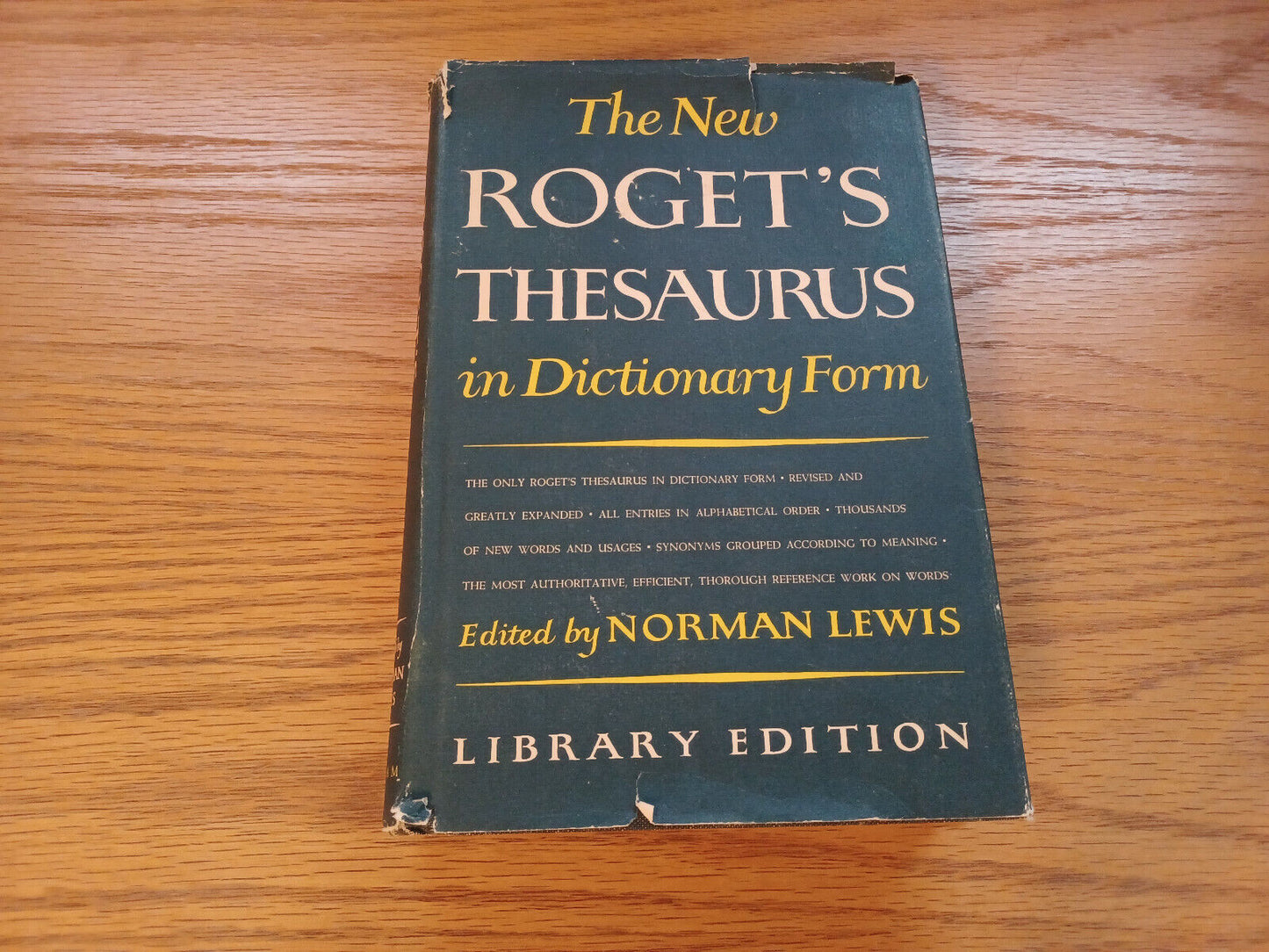 The New Rogets Thesaurus In Dictionary Form Library Ed Dust Jacket 1964