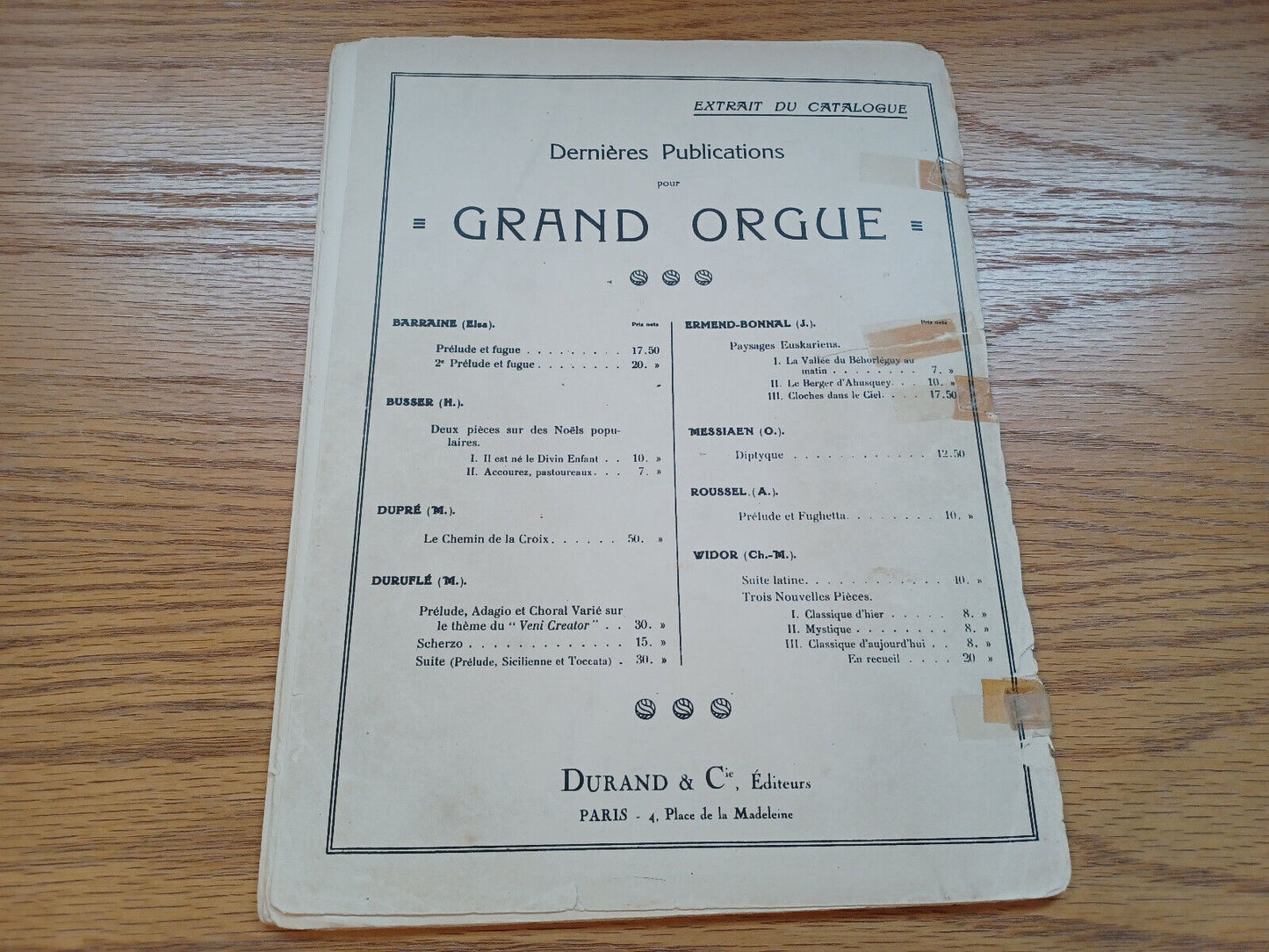 Suite Gothique Pour Grand Orgue Par L Boellmann 1915