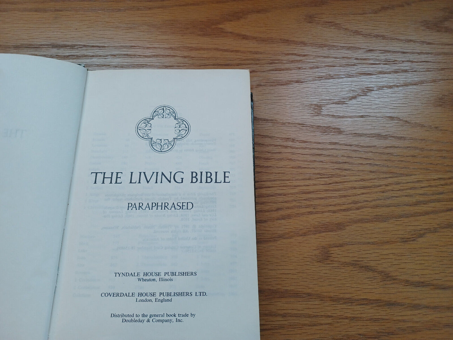 The Living Bible Paraphrased Tyndale 1973