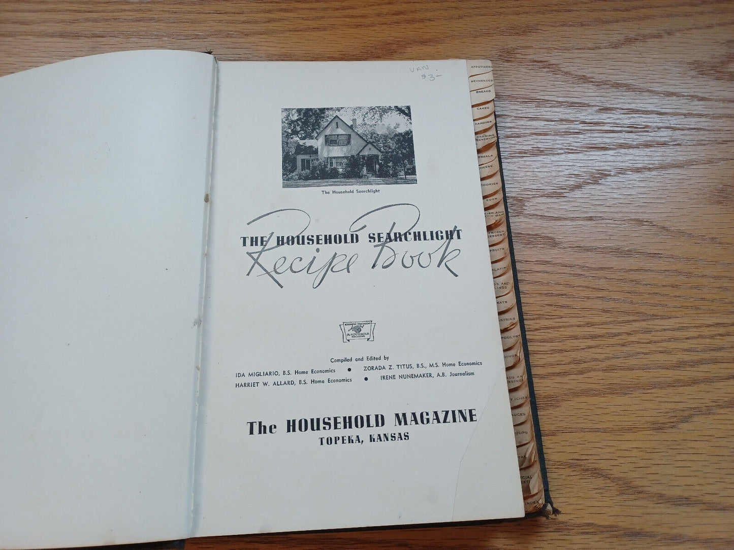 The Household Searchlight Recipe Book Ida Migliario 1942