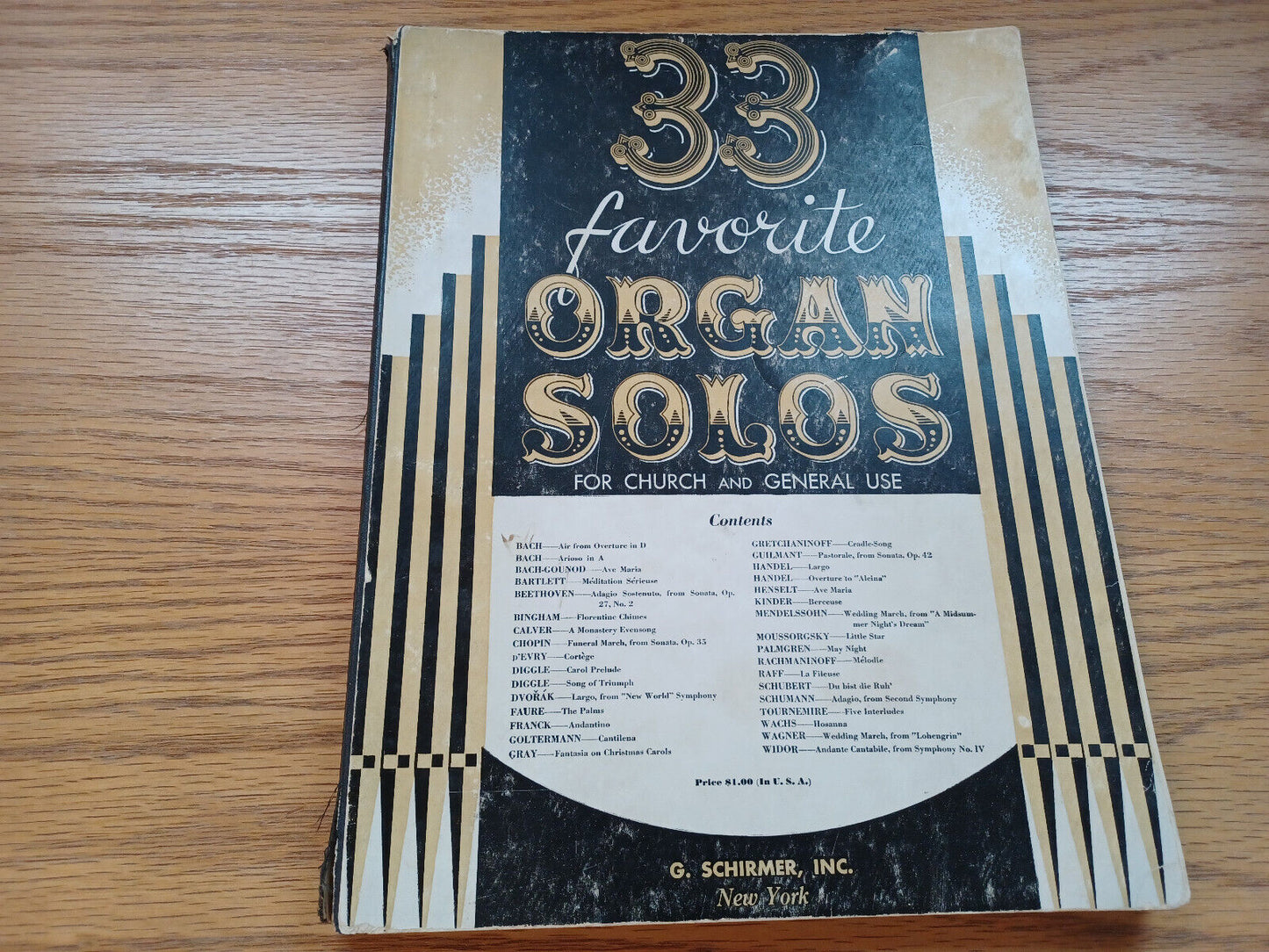 33 Favorite Organ Solos For Church And General Use 1941