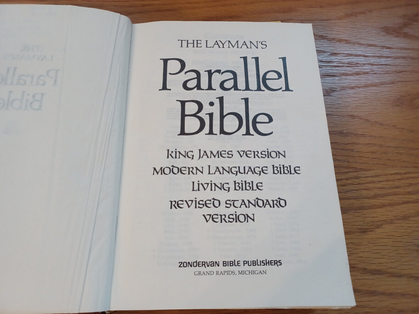 The Laymans Parallel Bible Kjv Modern Language Revised Standard Version 1980