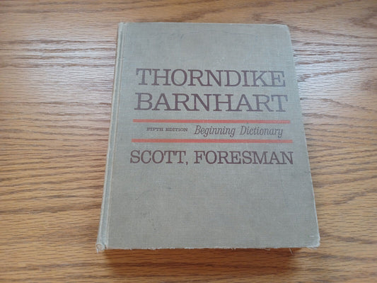 Thorndyke Barnhart Fifth Edition Beginning Dictionary 1964