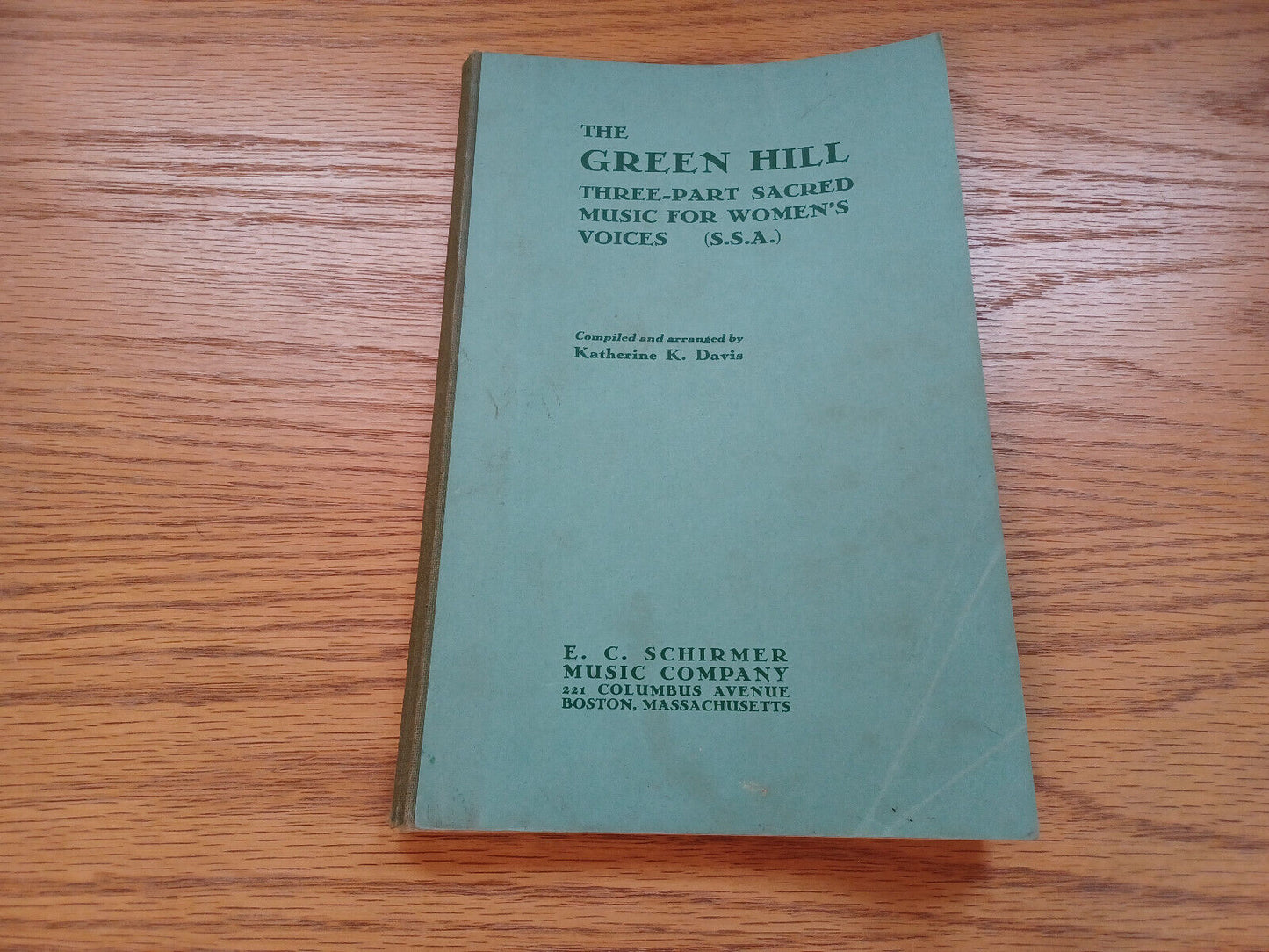 The Green Hill Sacred Music For Women'S Voices 1940 Katherine K Davis