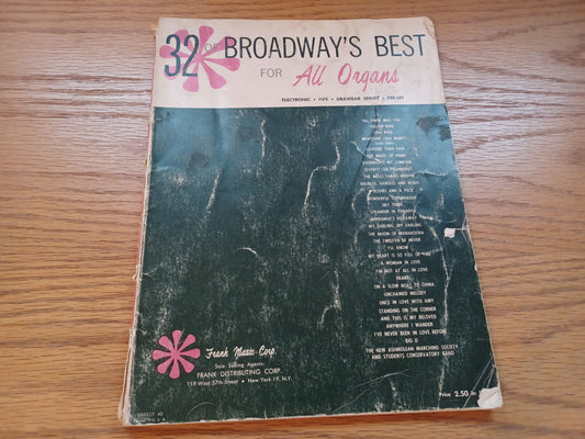 32 Of Broadway'S Best For All Organs 1962