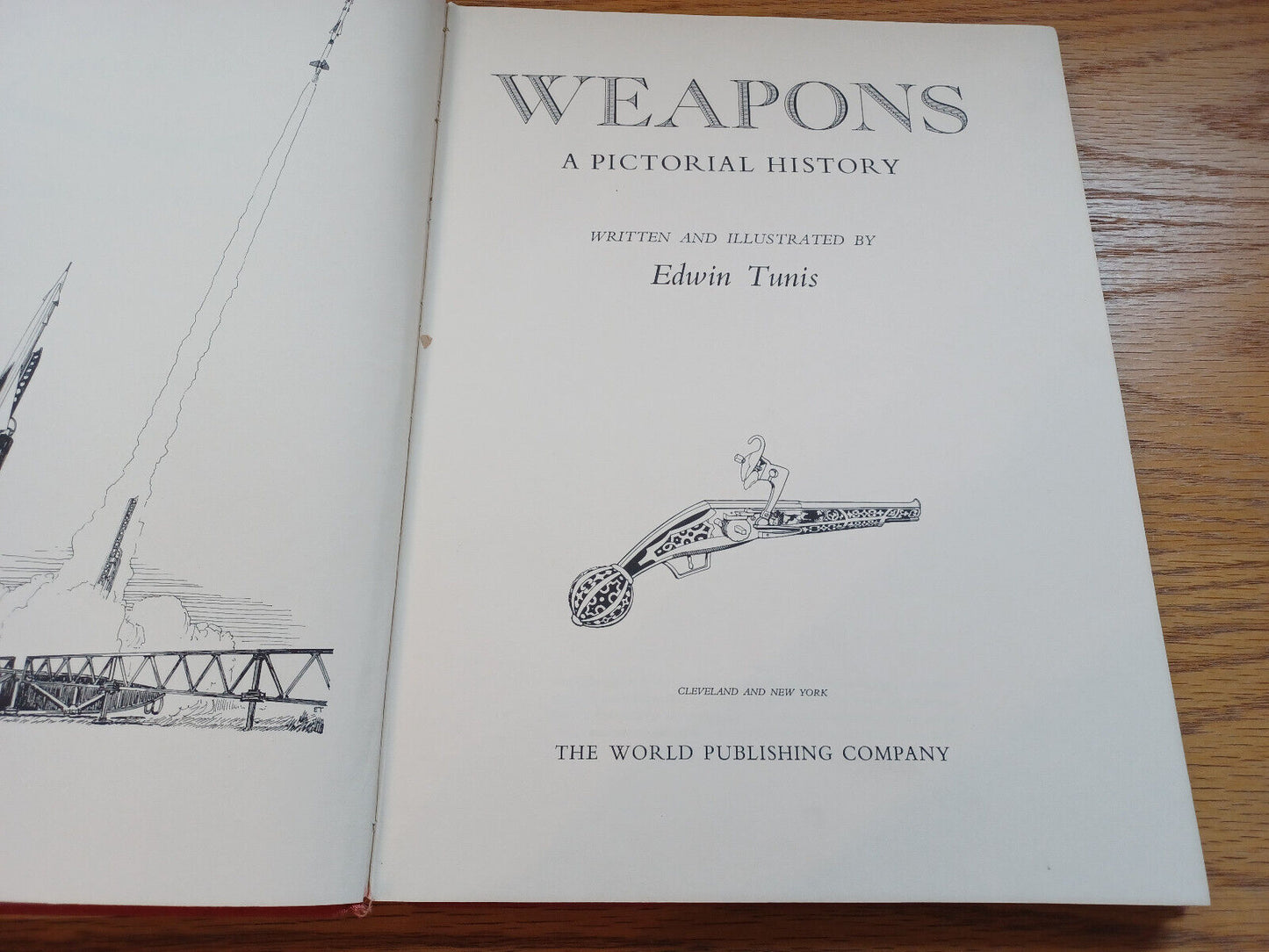 Weapons A Pictorial History Edwin Tunis 1954 Dust Jacket