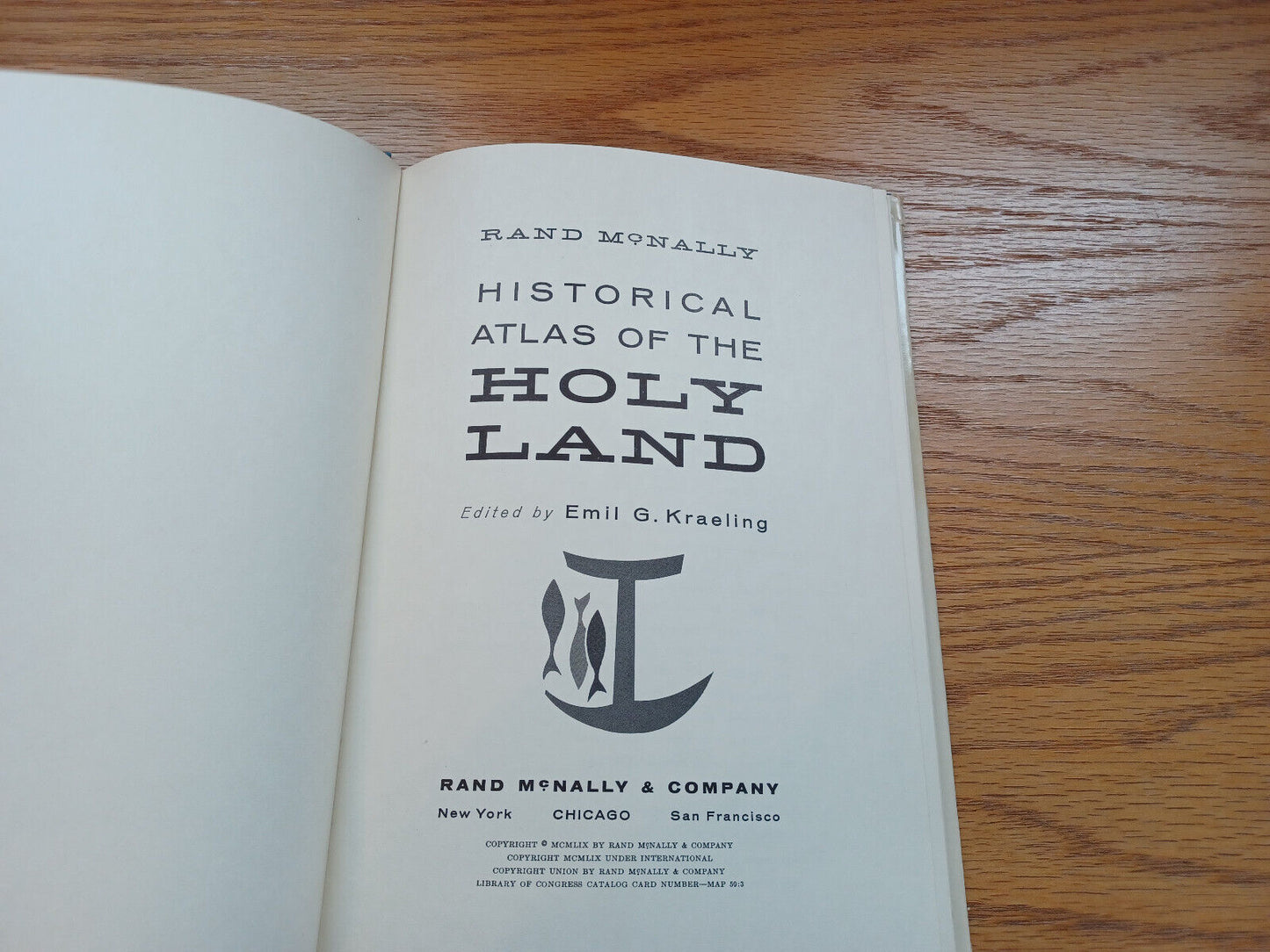 Historical Atlas Of The Holy Land Emil G Kraeling Dust Jacket 1959