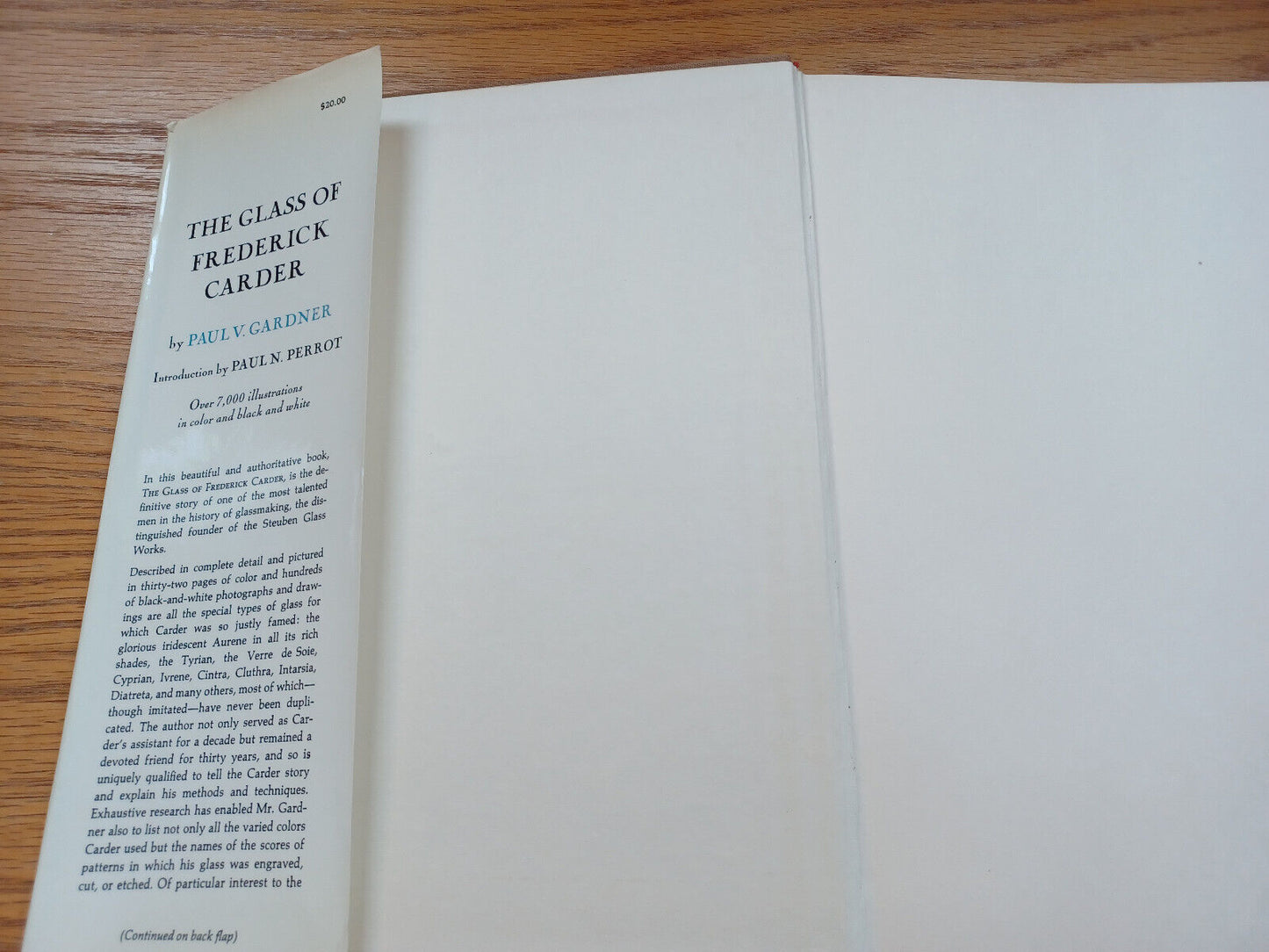 The Glass Of Frederick Carder By Paul Gardner 1971 Dust Jacket