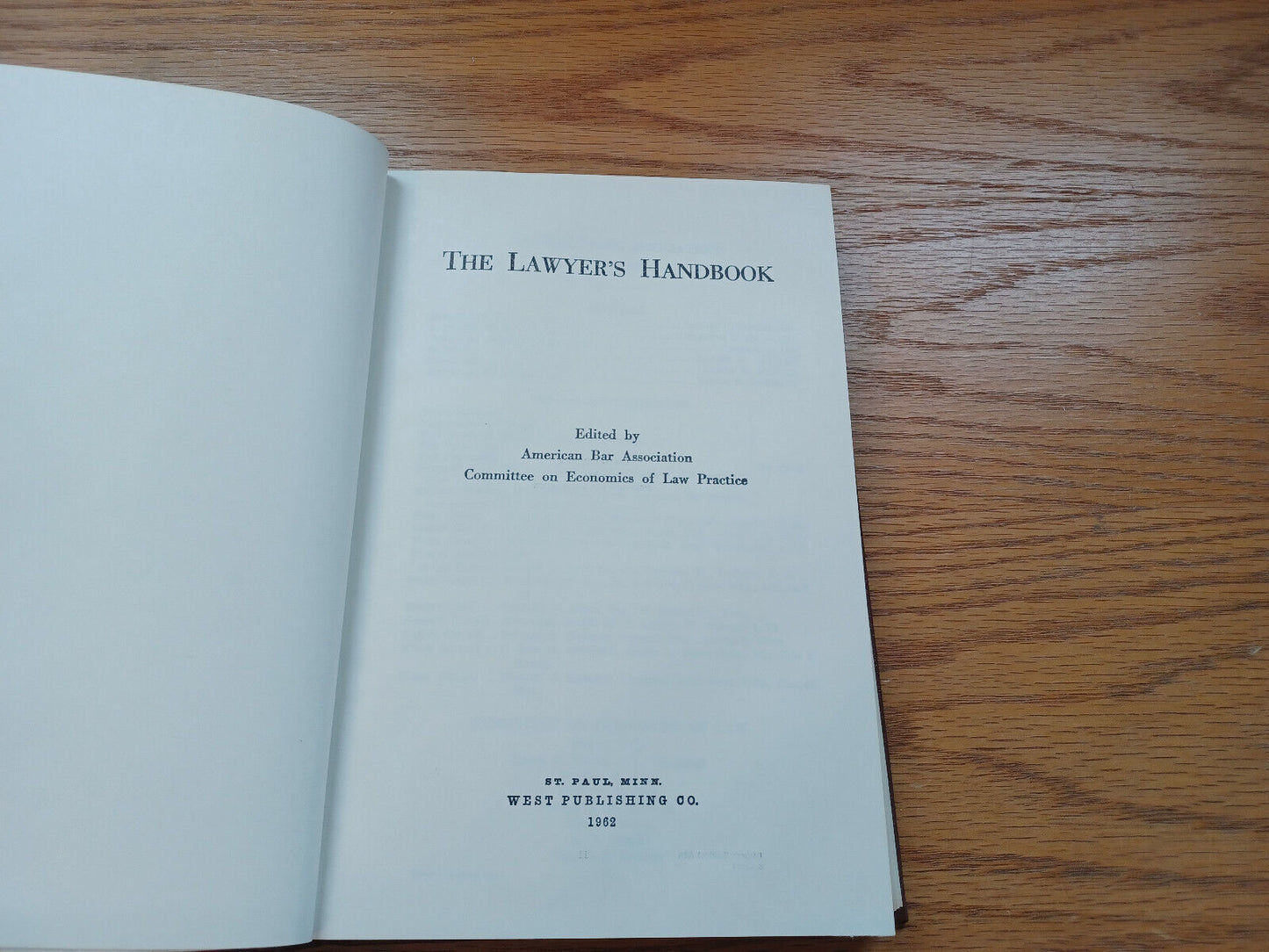 The Lawyers Handbook By American Bar Association 1962