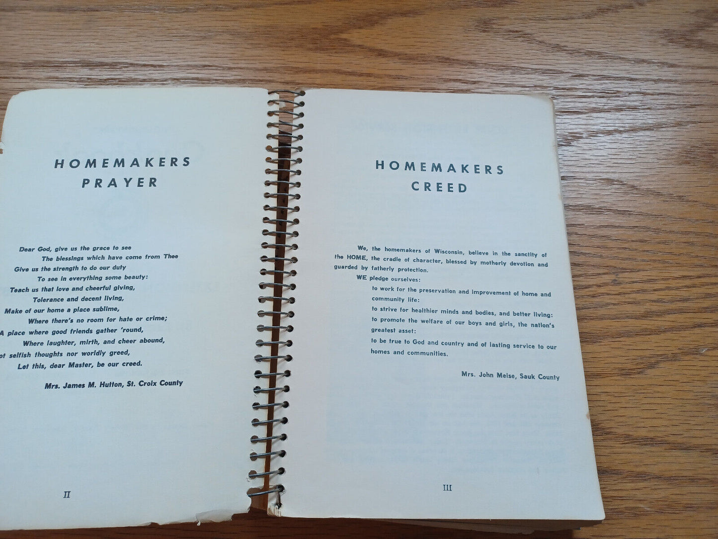 Homemakers Cookbook Extension Homemaker Clubs St Croix County Wisconsin 1969