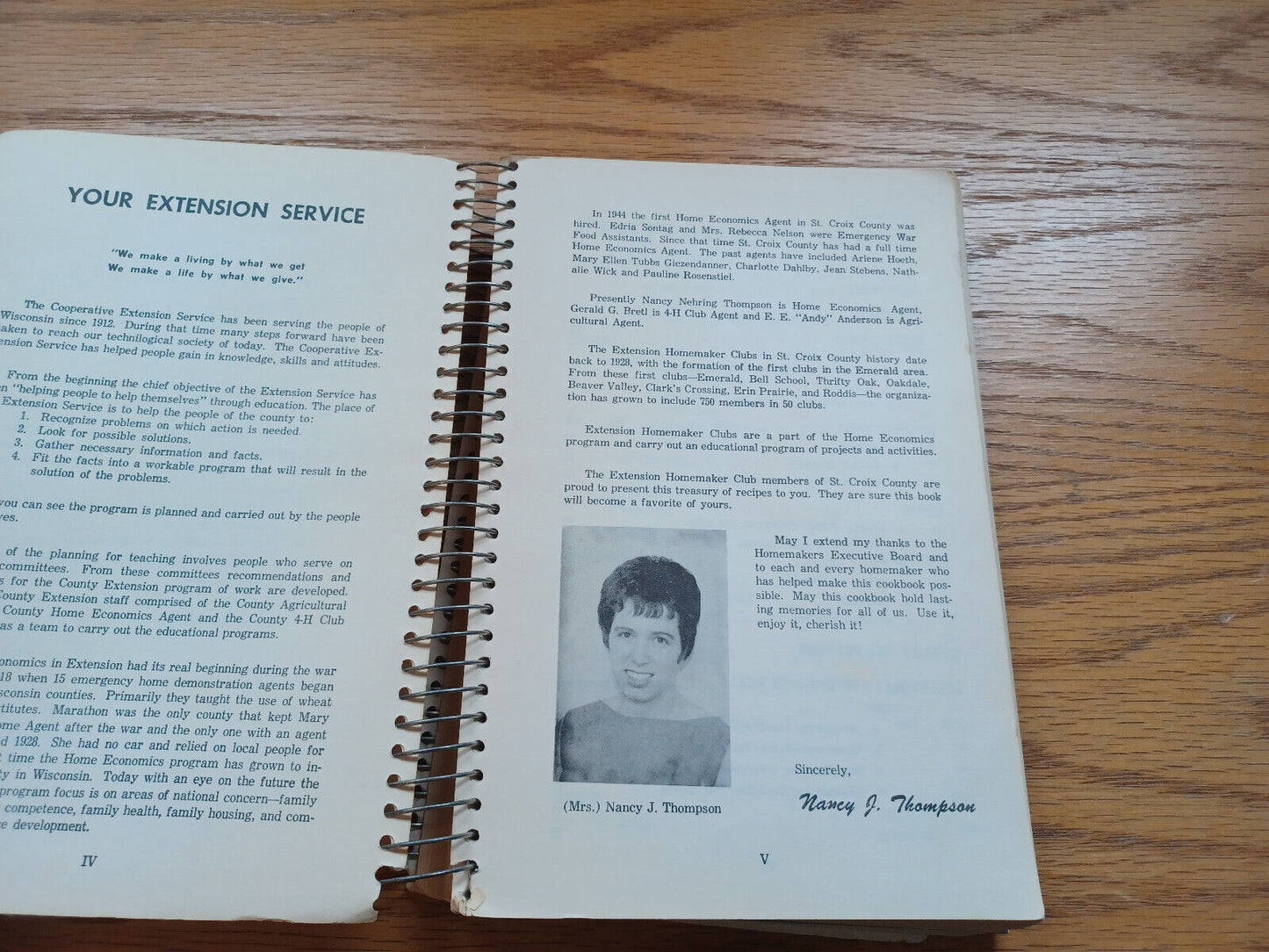 Homemakers Cookbook Extension Homemaker Clubs St Croix County Wisconsin 1969