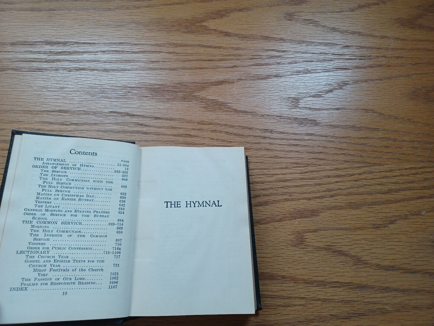 The Hymnal And Order Of Service Evangelical Lutheran Augustana Synod 1940