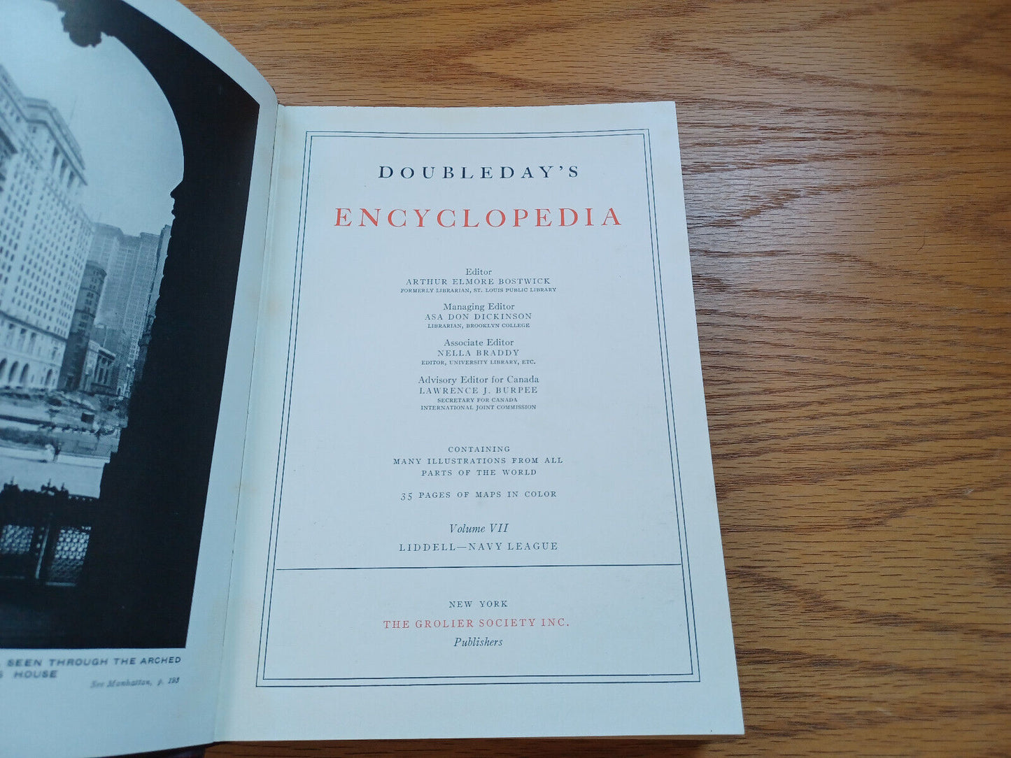 Doubleday'S Encyclopedia Arthur Elmore Bostwick 1943 Volume Vii