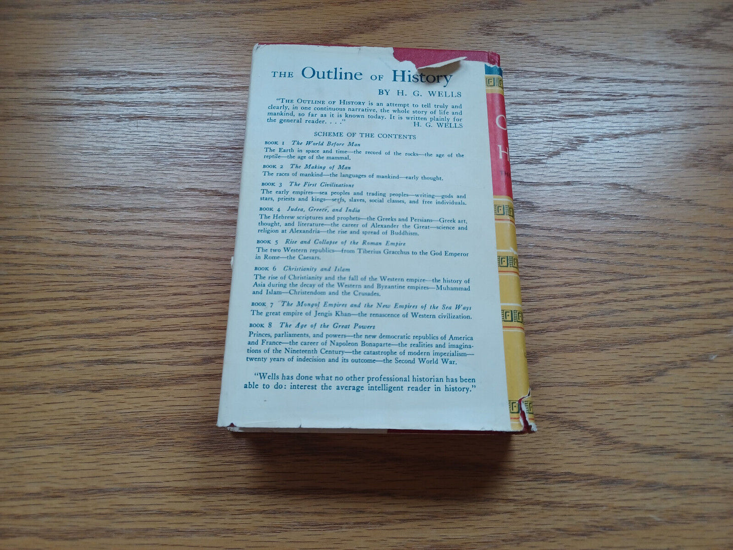 The Outline Of History By Hg Wells 1956 Volume Two Dust Jacket