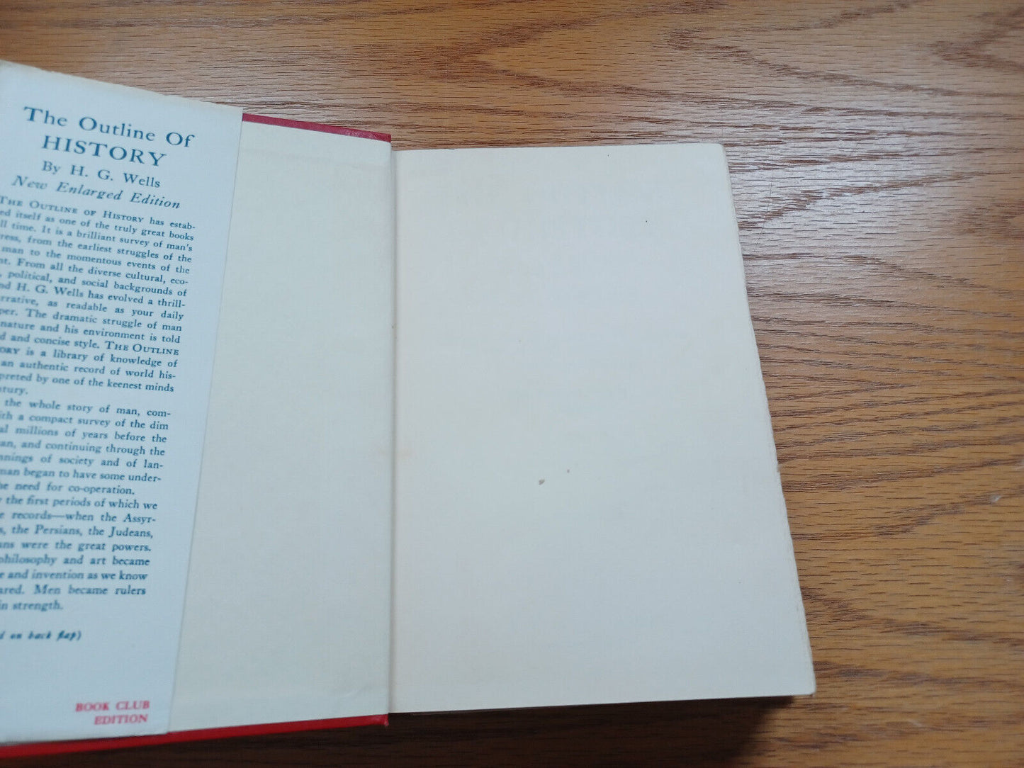 The Outline Of History By Hg Wells 1956 Volume Two Dust Jacket