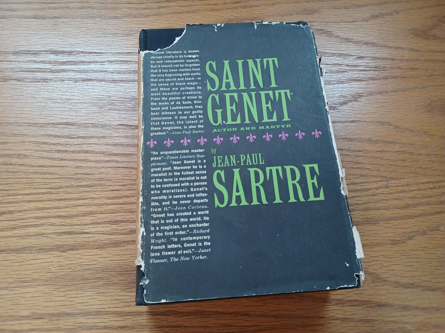 Saint Genet Actor And Martyr By Jean Paul Sartre 1963 Dust Jacket