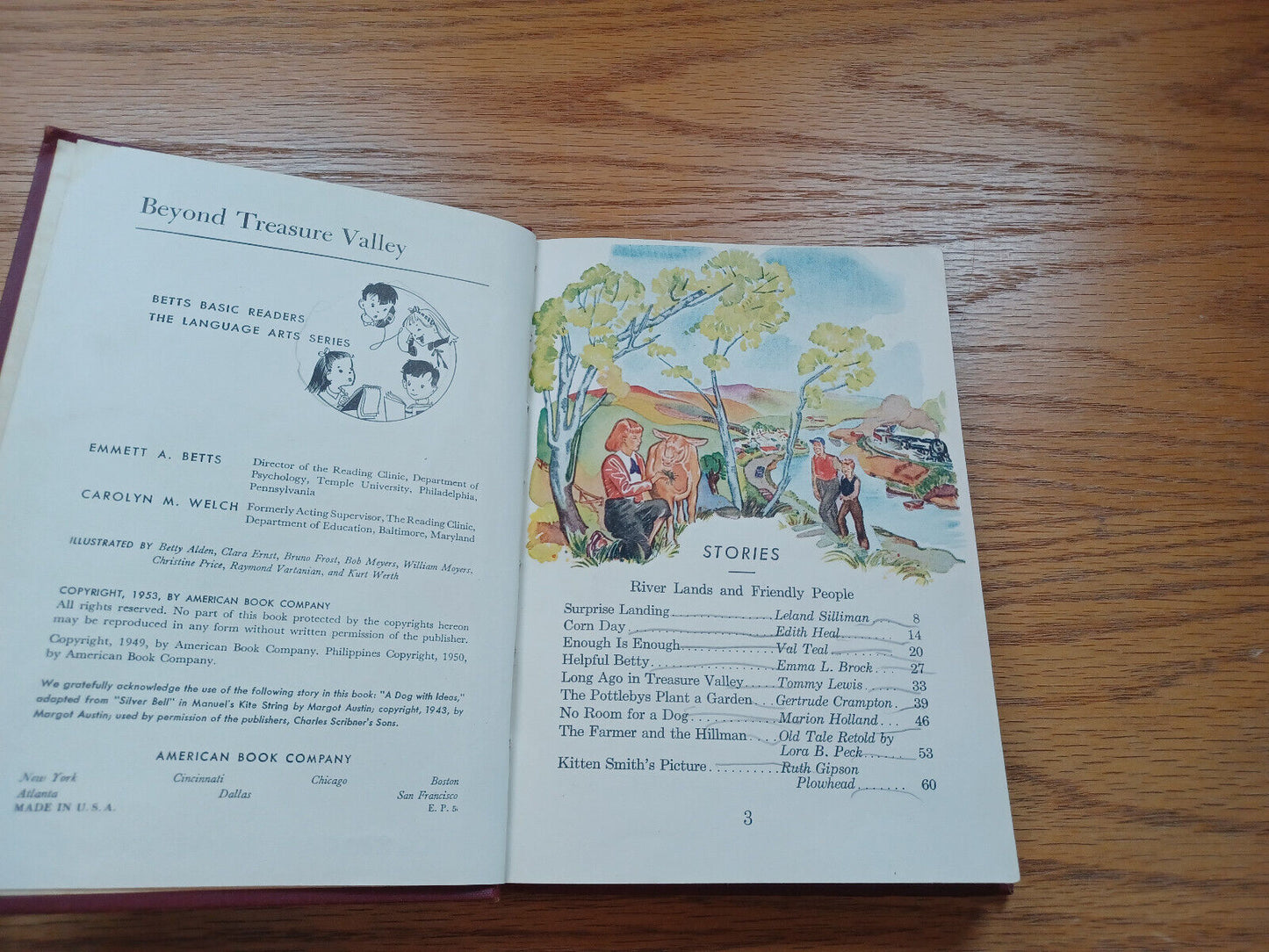 Beyond Treasure Valley By Emmett Betts 1953 Basic Reader