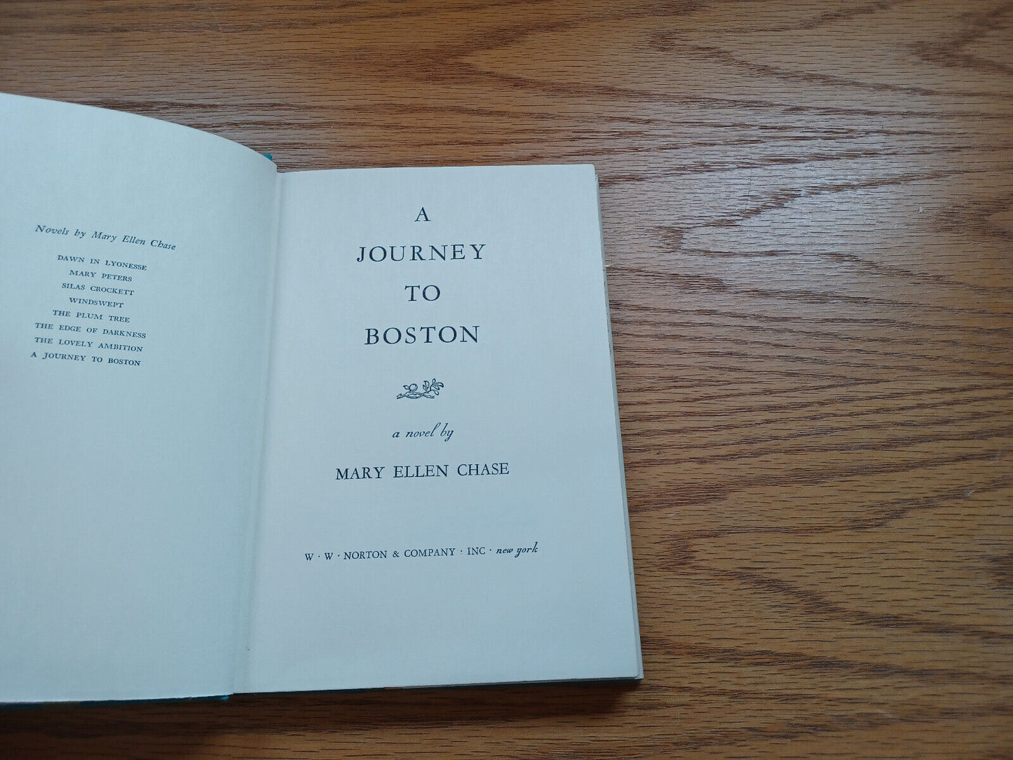 A Journey To Boston Mary Ellen Chase 1965 1St Ed Dust Jacket