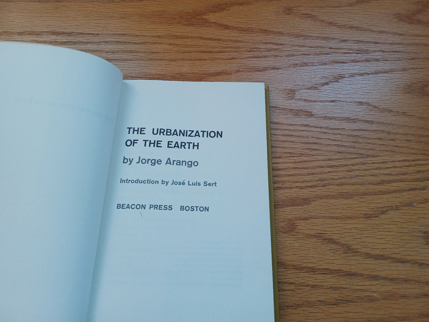 The Urbanization Of The Earth By Jorge Arango 1970 Dust Jacket