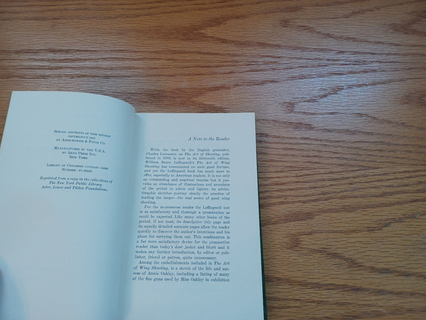 Abercrombie And Fitch Library The Art Of Wingshooting William Leffingwell 1967