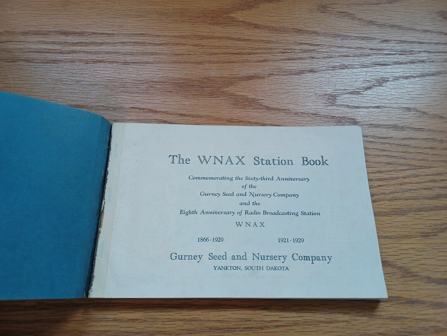 The Wnax Station Book 1866-1929 63Rd Anniversary