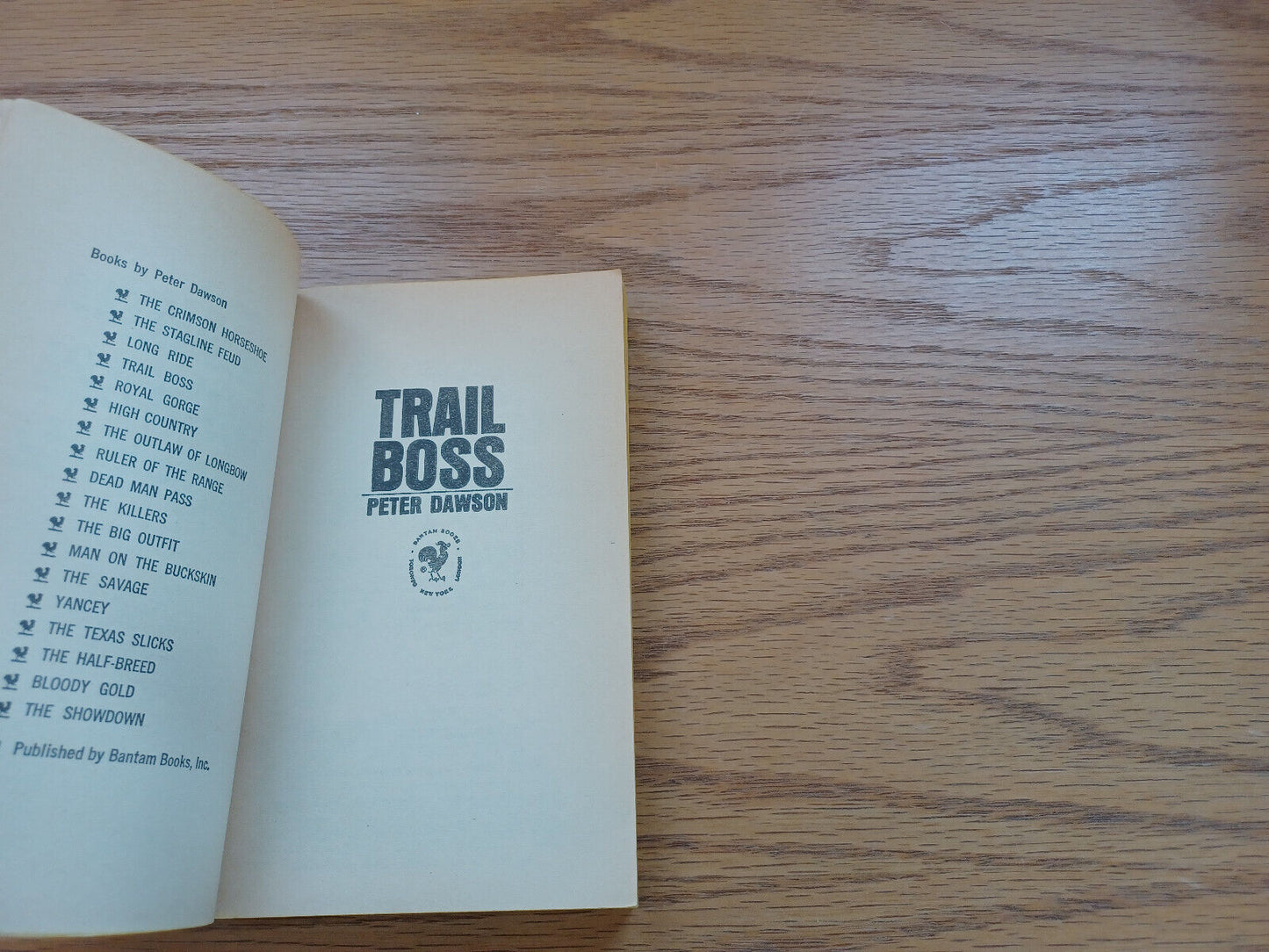 Trail Boss By Peter Dawson 1967