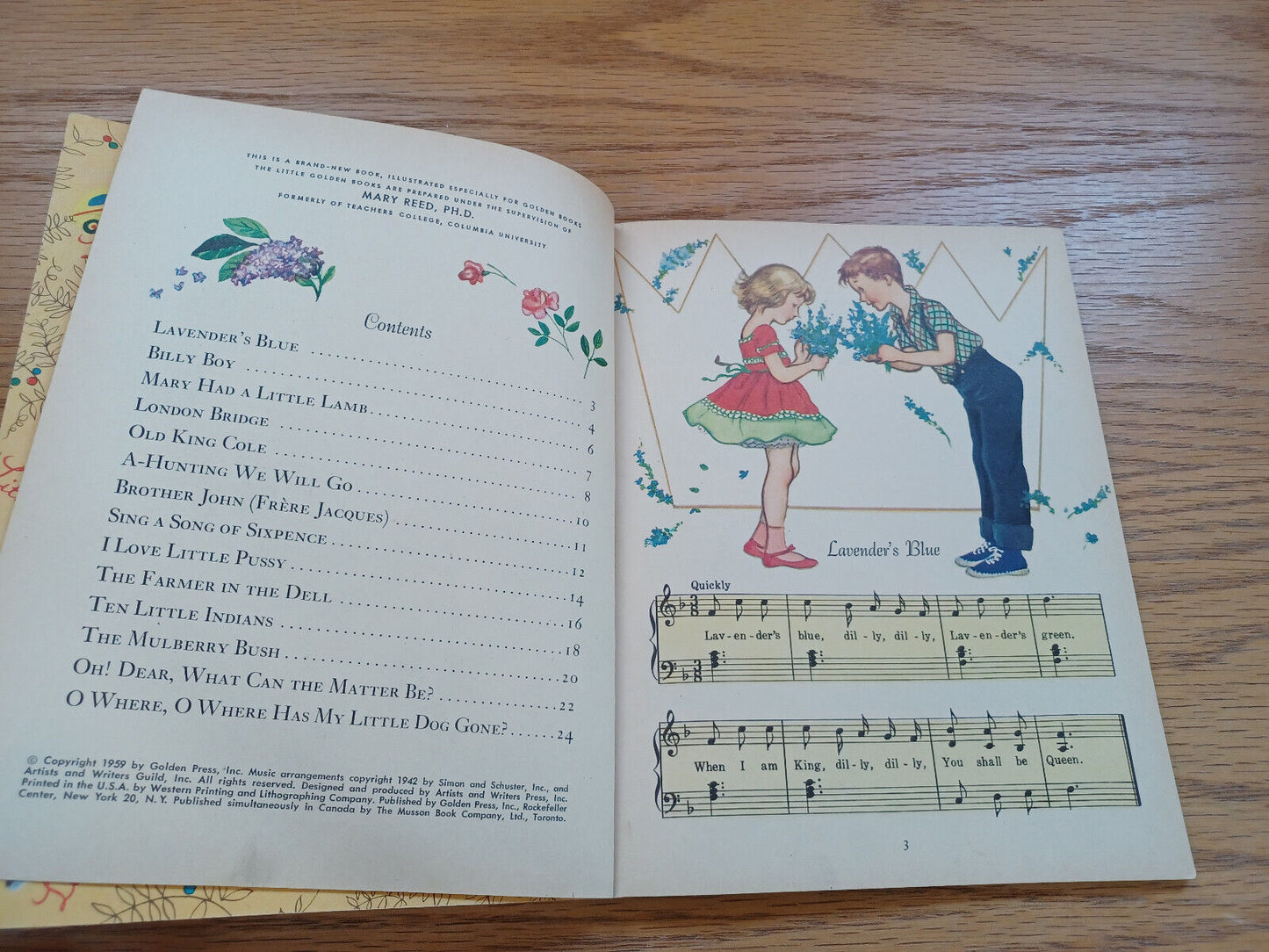 Nursery Songs Fourteen Childhood Favorites Leah Gale 1959 B