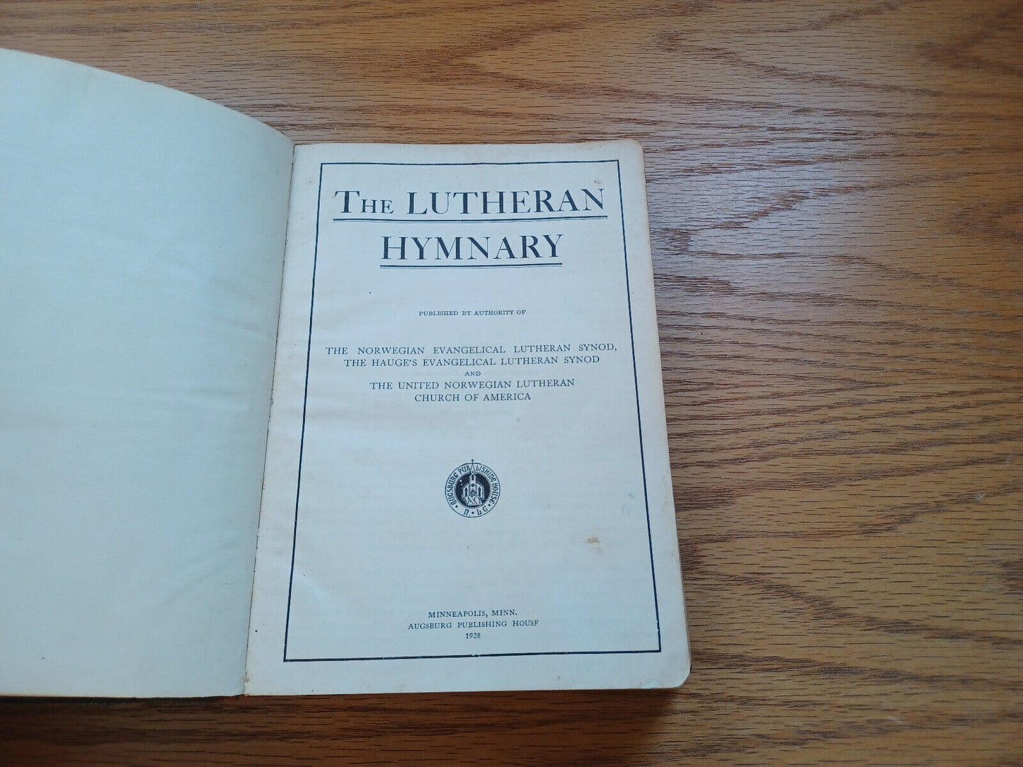 The Lutheran Hymnary Norwegian Evangelical Lutheran Synod 1928