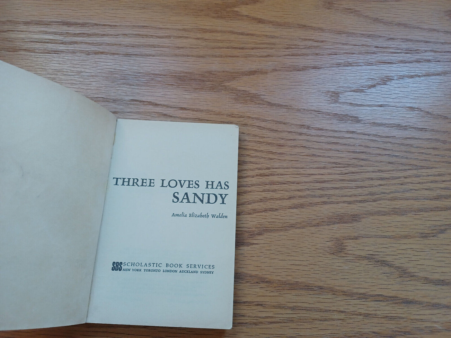 Three Loves Has Sandy Amelia Elizabeth Walden 1970