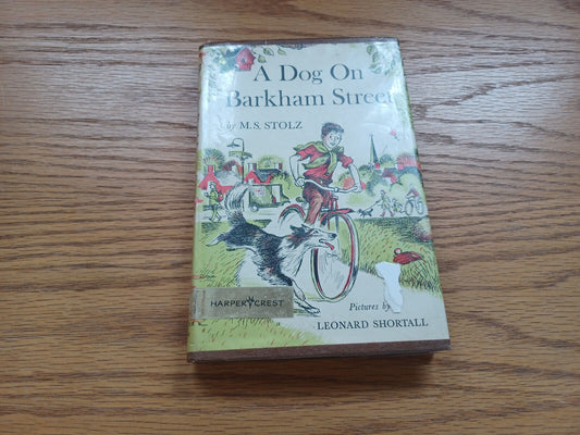 A Dog On Barkham Street M S Stolz 1960 Hardcover Dust Jacket Harper & Row