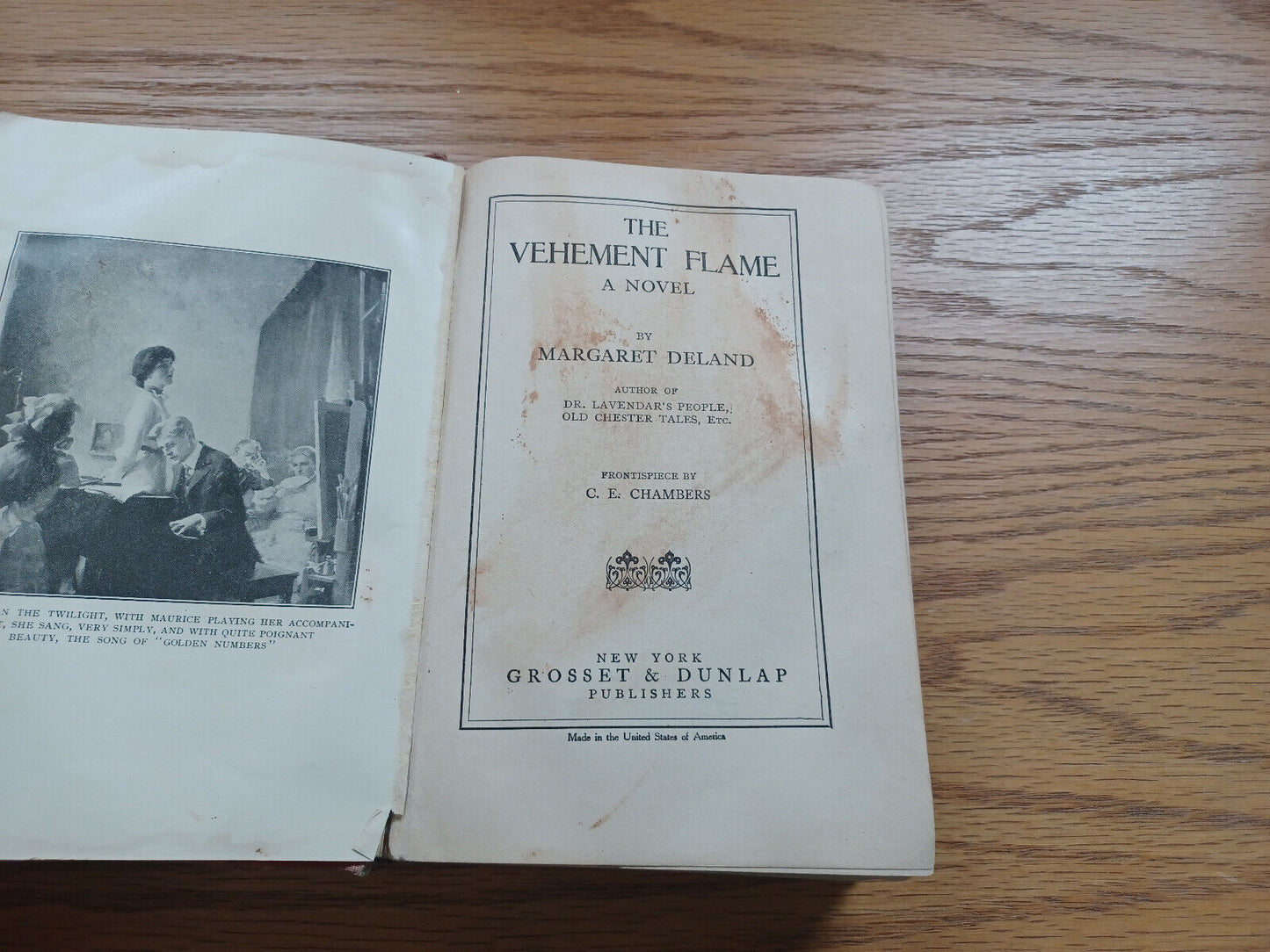 The Vehement Flame Margaret Deland 1922 Hardcover Grosset & Dunlap