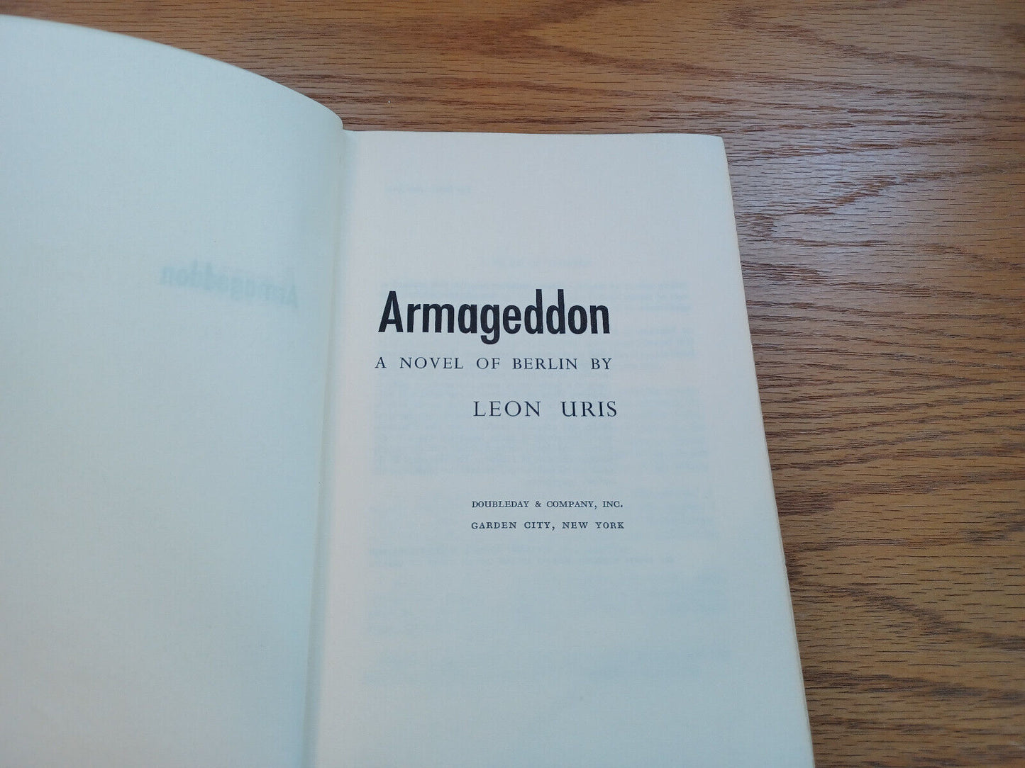 Armageddon Leon Uris 1964