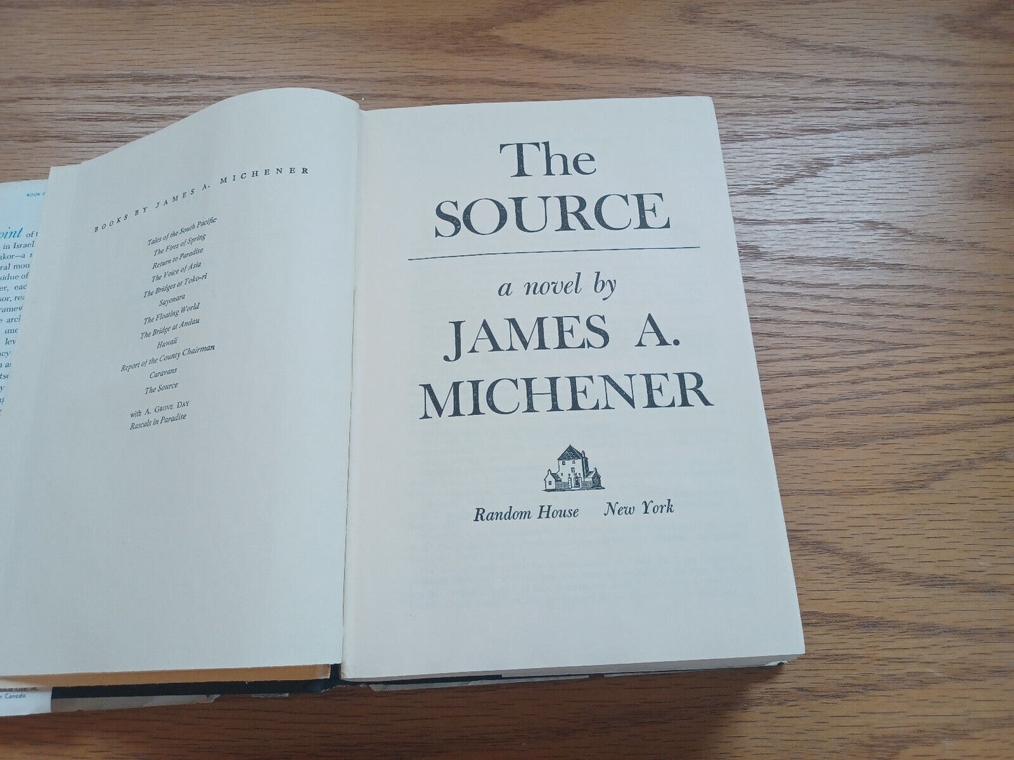 The Source By James Michener  1965 Dust Jacket