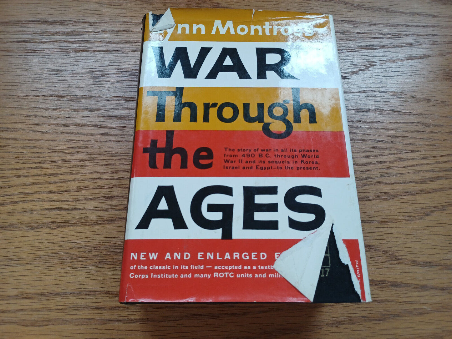 War Through The Ages By Lynn Montross 1960 Dust Jacket