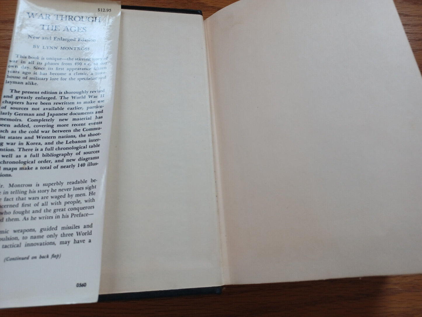 War Through The Ages By Lynn Montross 1960 Dust Jacket