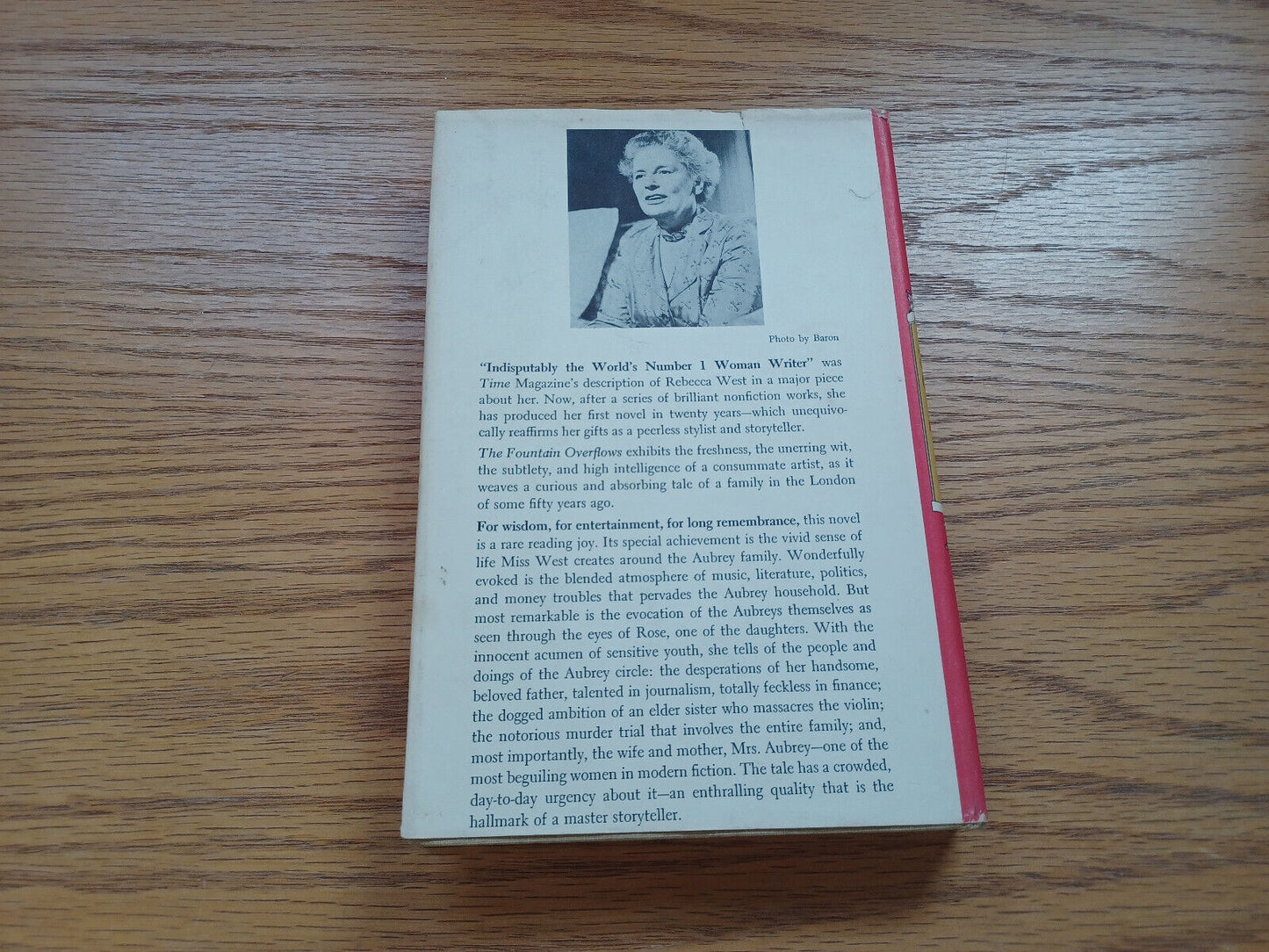 The Fountain Overflows By Rebecca West 1956 Dust Jacket