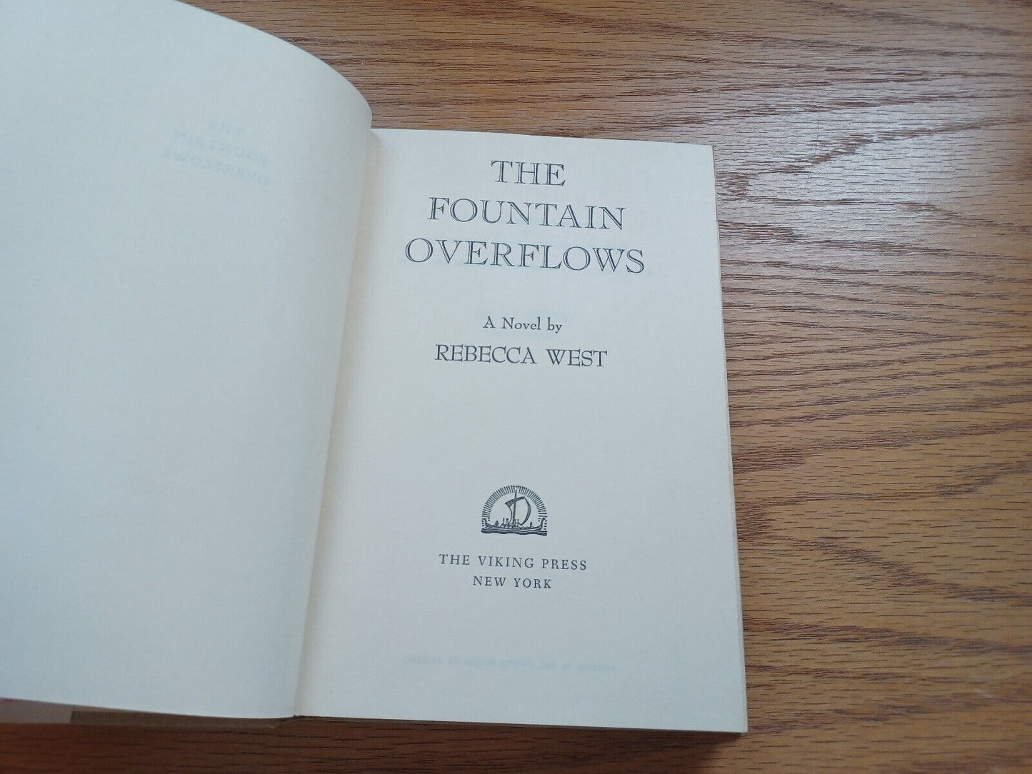 The Fountain Overflows By Rebecca West 1956 Dust Jacket