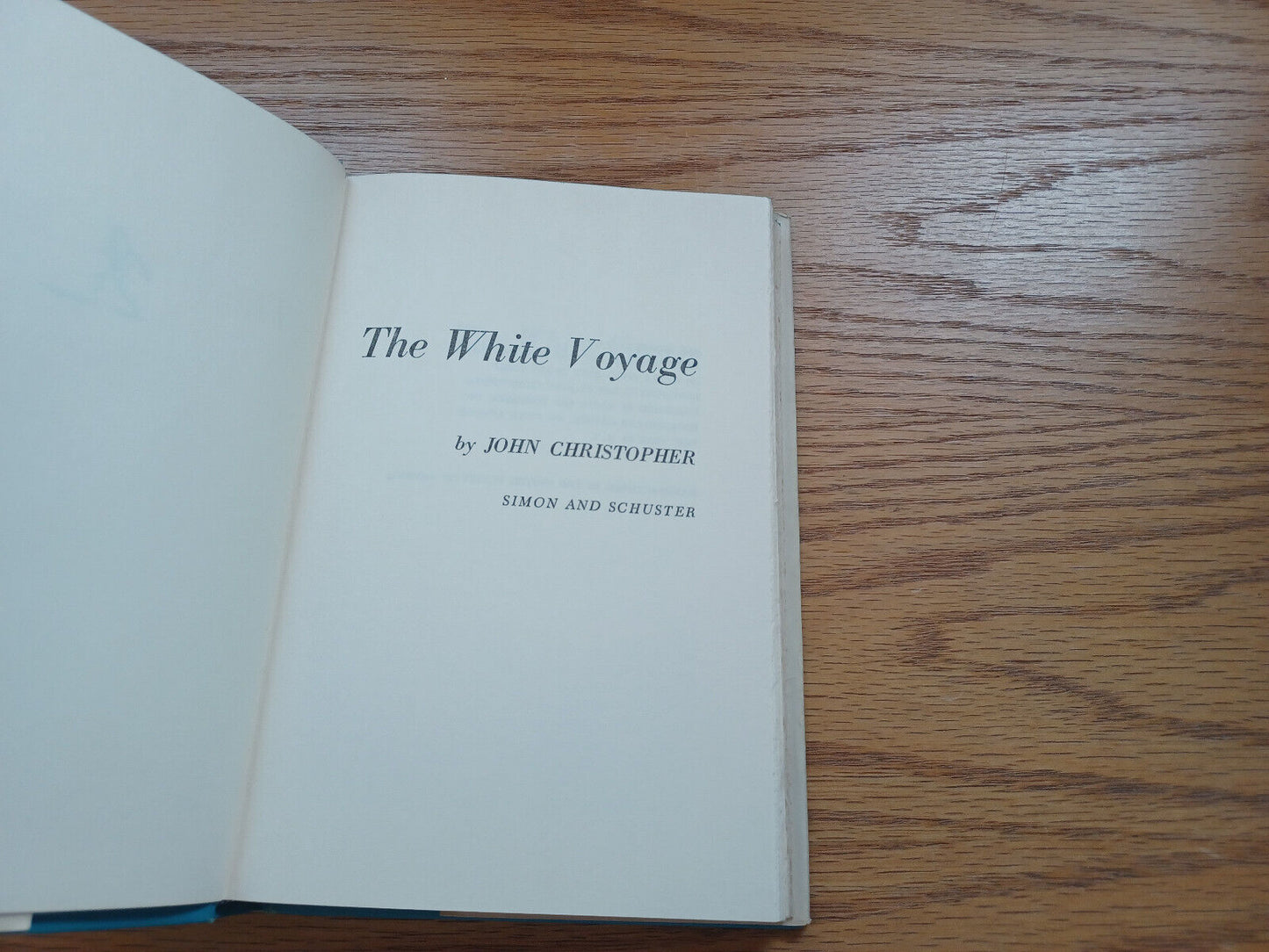 The White Voyage By John Christopher 1960 Dust Jacket