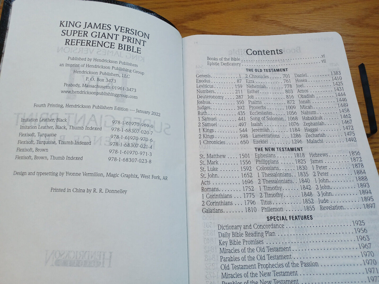 Holy Bible King James Version Super Giant Print Reference 2022