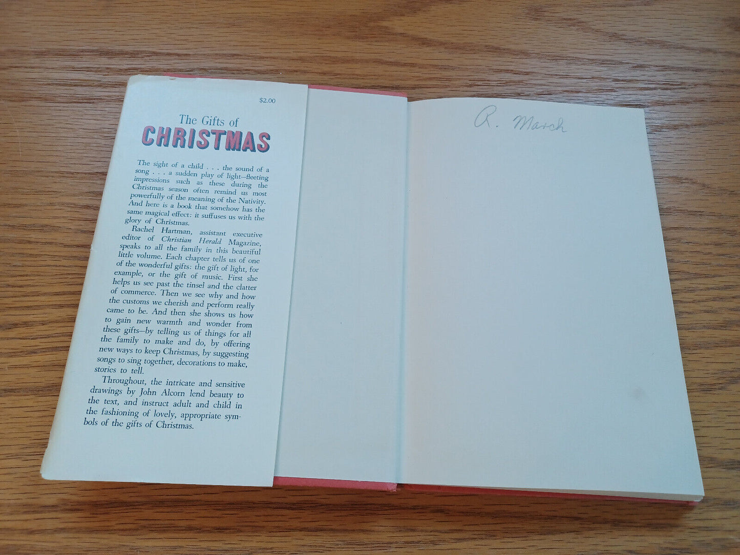 The Gifts Of Christmas Rachel Hartman 1962 Dust Jacket