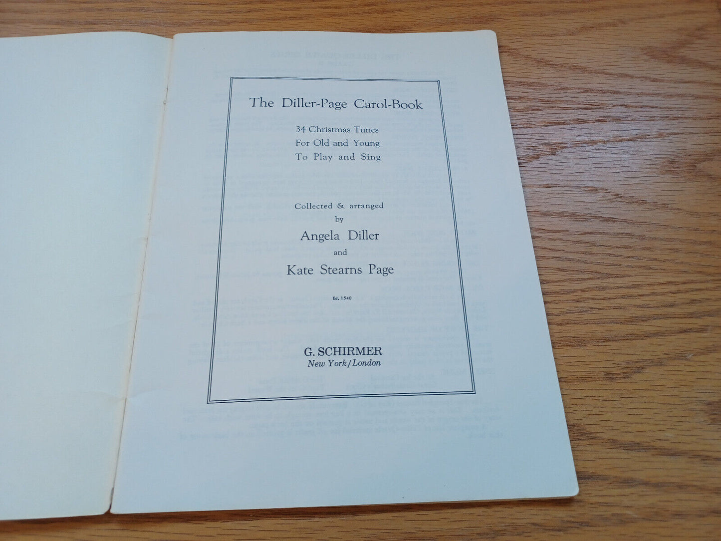 The Diller Page Carol Book Angela Diller Kate Stearns Page 1935