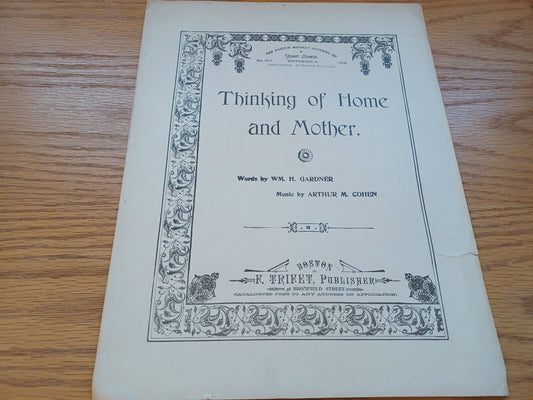 Thinking Of Home And Mother Wm H Gardner 1894