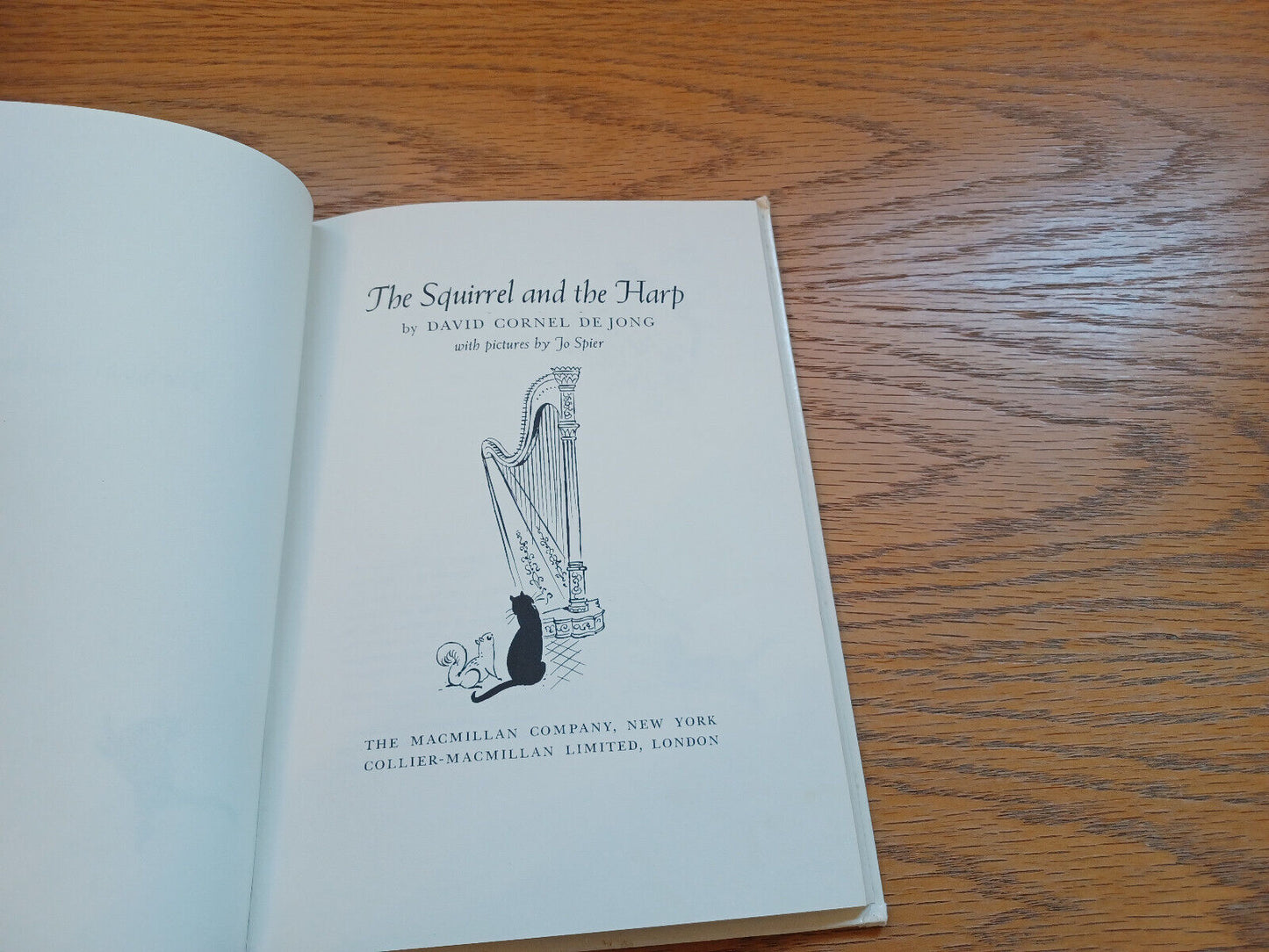 The Squirrel And The Harp David Cornel De Jong 1966 1St Printing