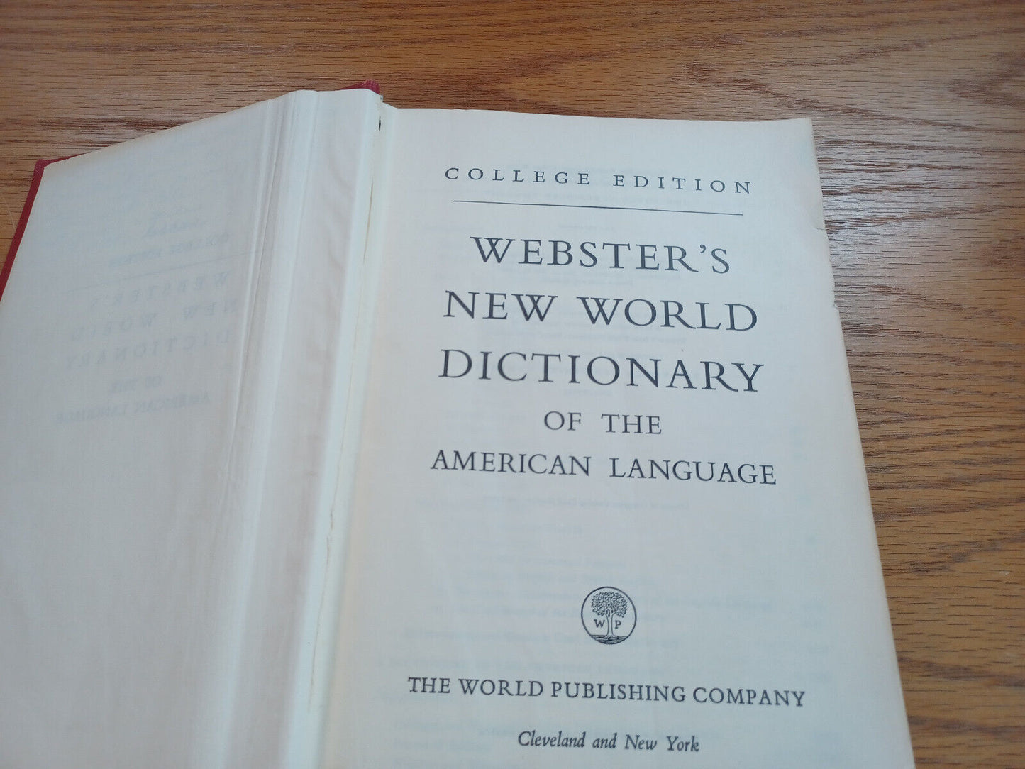 Webster'S New World Dictionary Of The American Language College Edition 1964