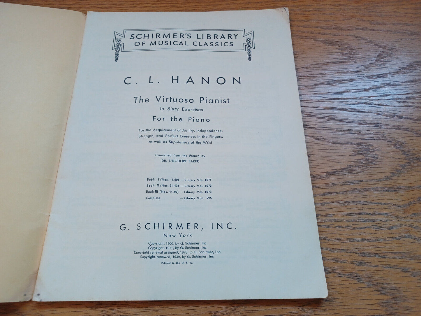 Hanon The Virtuoso Pianist In Sixty Exercises For The Piano Book Ii 1939