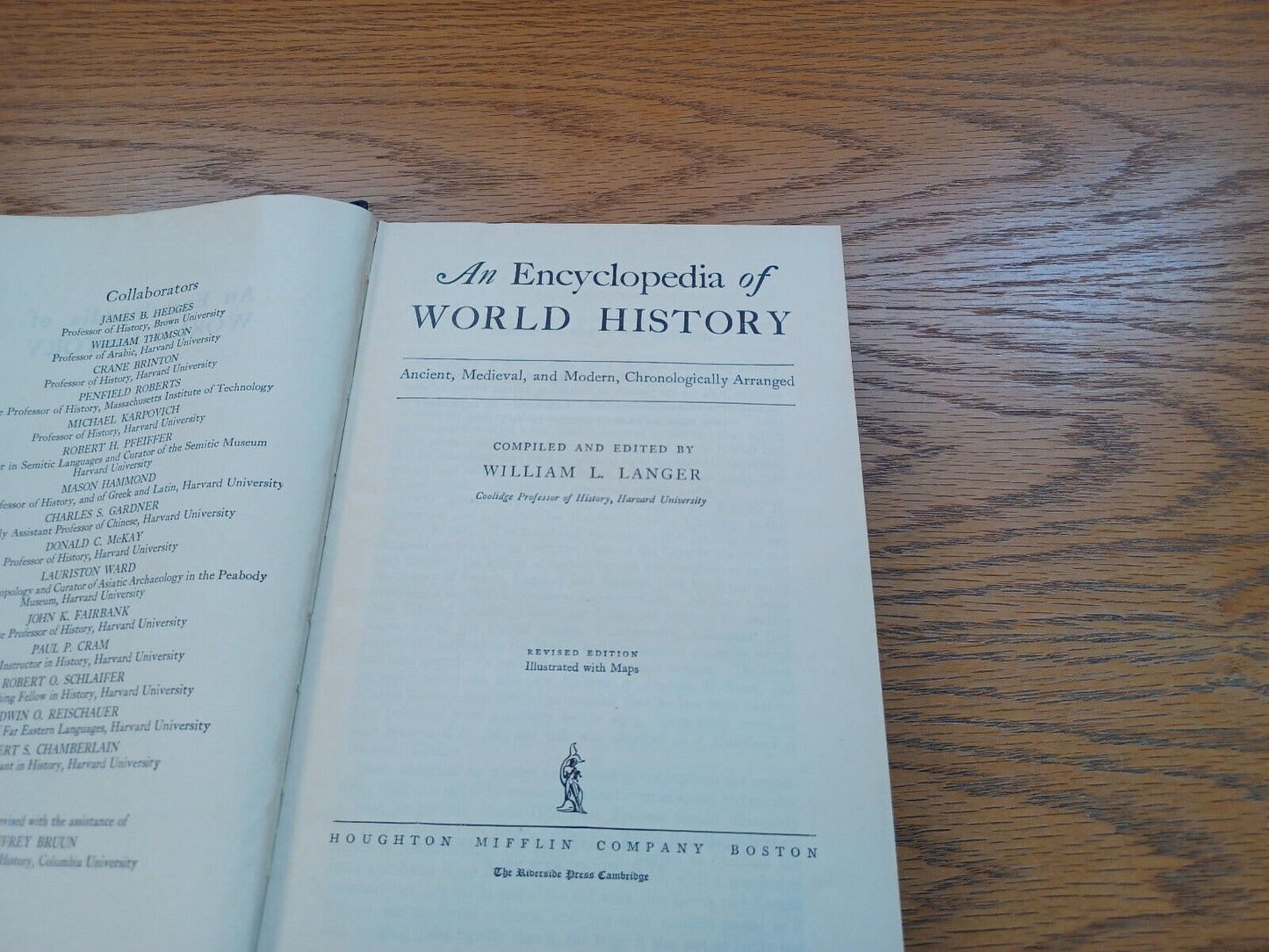 An Encyclopedia Of World History William L Langer 1948